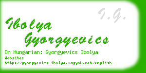 ibolya gyorgyevics business card